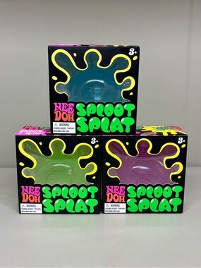Schylling Needoh Sploot Splat Complete Set Of 3 - Pink, Green, Blue